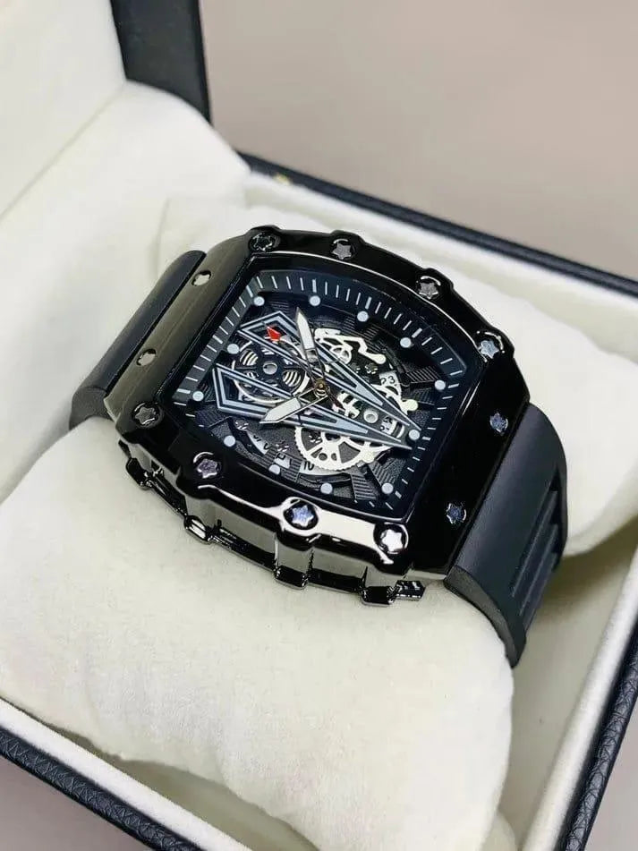 Men’s Black Chronograph Watch – Stylish & Modern Wristwatch