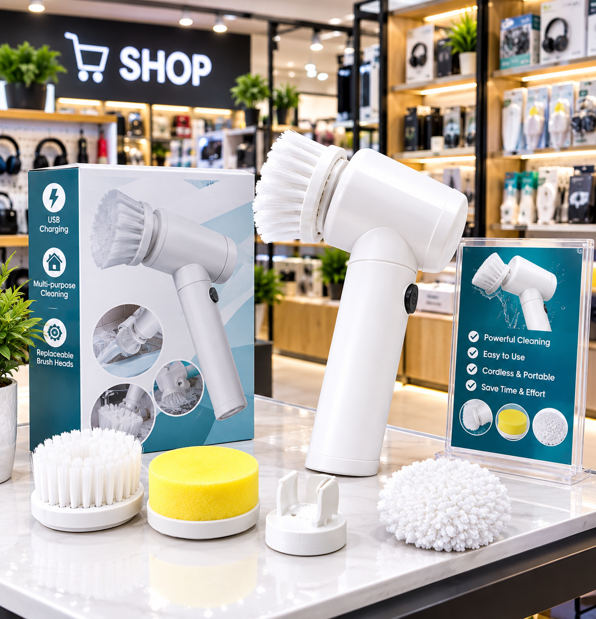 Automatic Spin Cleaning Brush – Multi-Functional Electric Scrubber